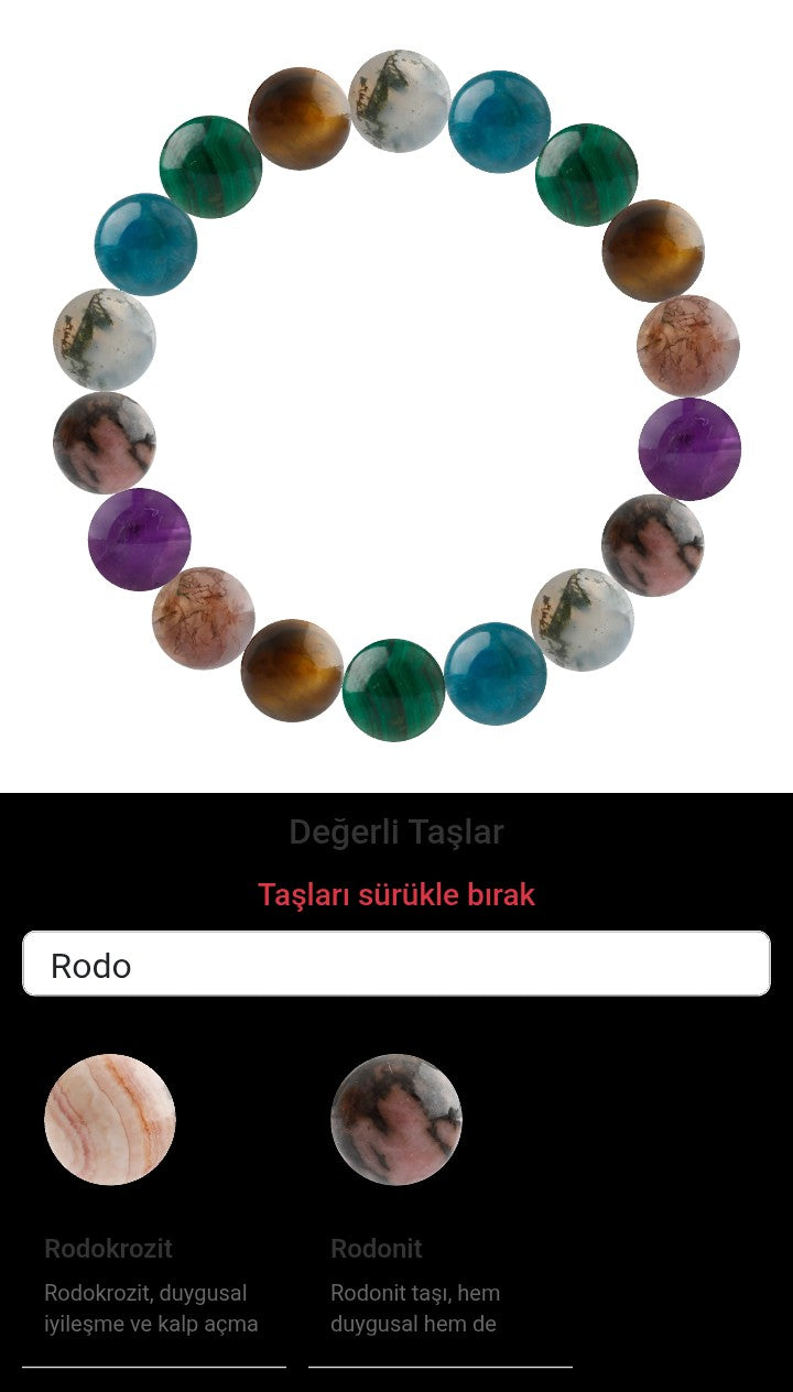 Özel Tasarım Elastik Misineli - 18 Taş - Özel Tasarım Görseli