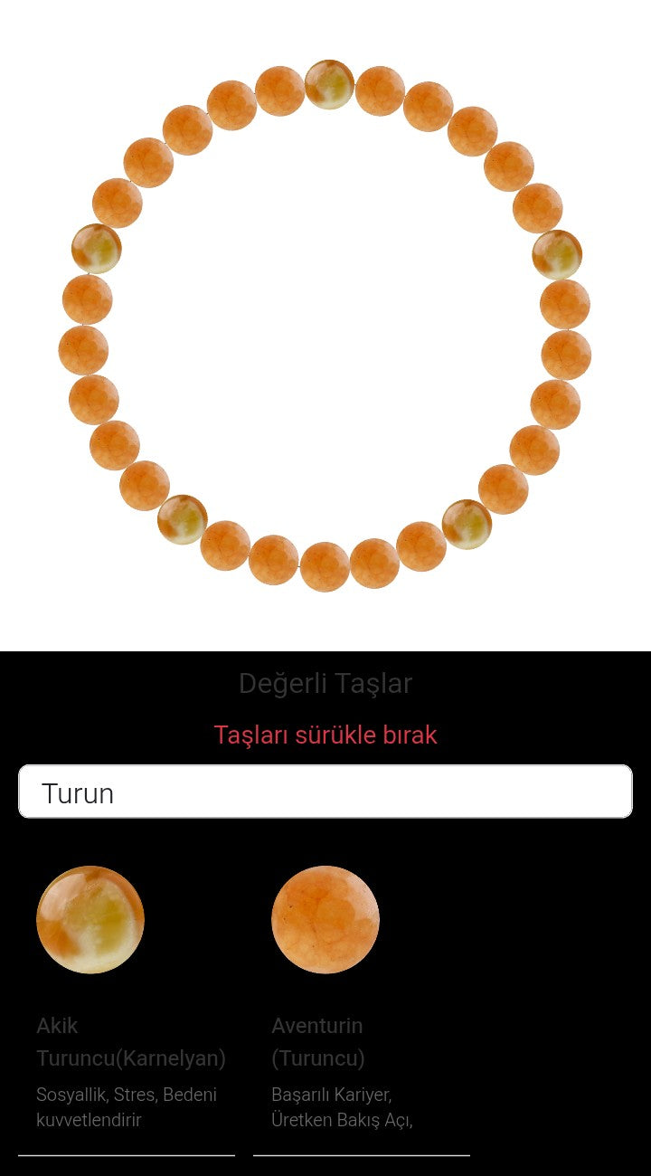 Özel Tasarım Elastik Misineli - 30 Taş - Özel Tasarım Görseli