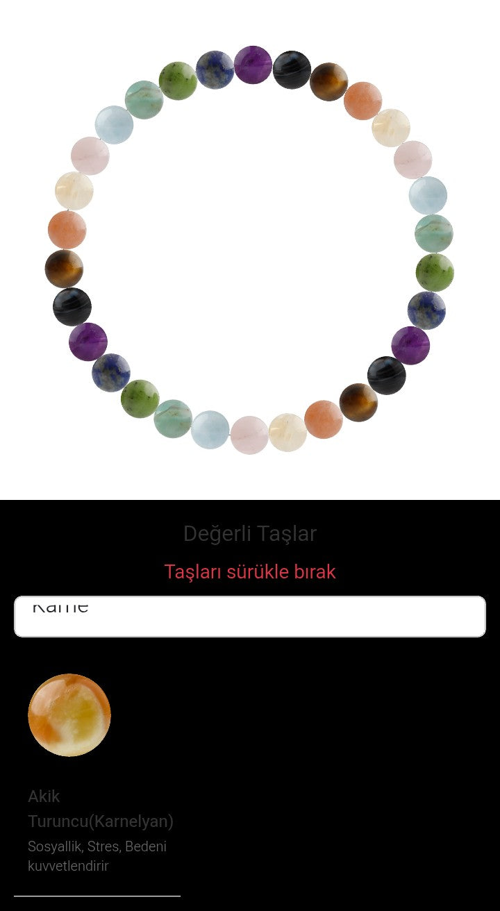 Özel Tasarım Elastik Misineli - 30 Taş - Özel Tasarım Görseli