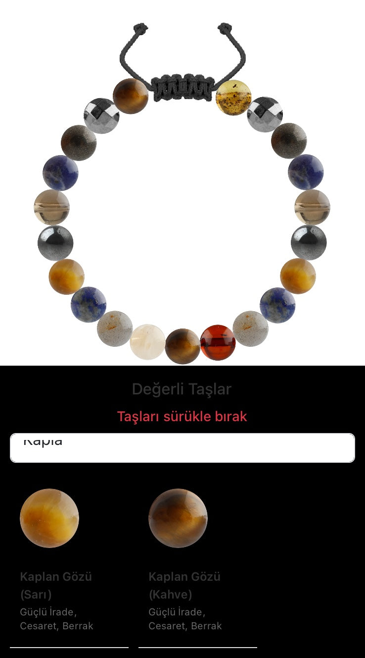 Özel Tasarım Merdiven Kapama Bileklik - 21 Taş - Özel Tasarım Görseli