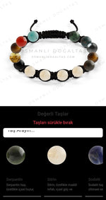 Özel Tasarım Makrome Bileklik - 14 Taş - Özel Tasarım Görseli