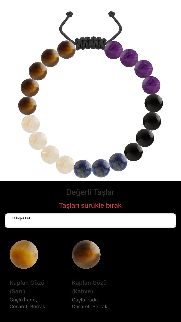 Özel Tasarım Merdiven Kapama Bileklik - 20 Taş - Özel Tasarım Görseli