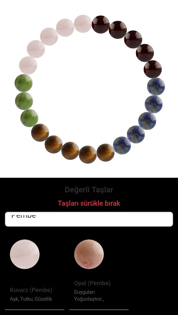 Özel Tasarım Elastik Misineli - 23 Taş - Özel Tasarım Görseli