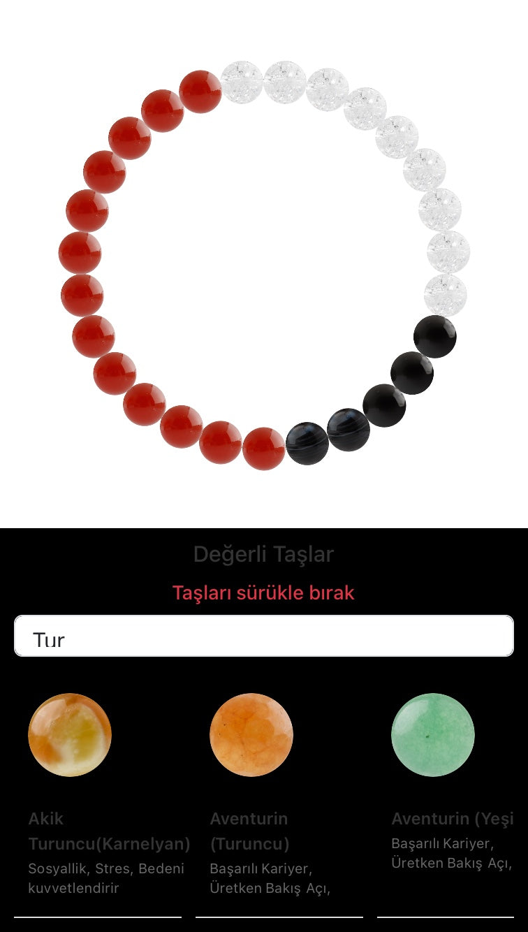 Özel Tasarım Elastik Misineli - 27 Taş - Özel Tasarım Görseli