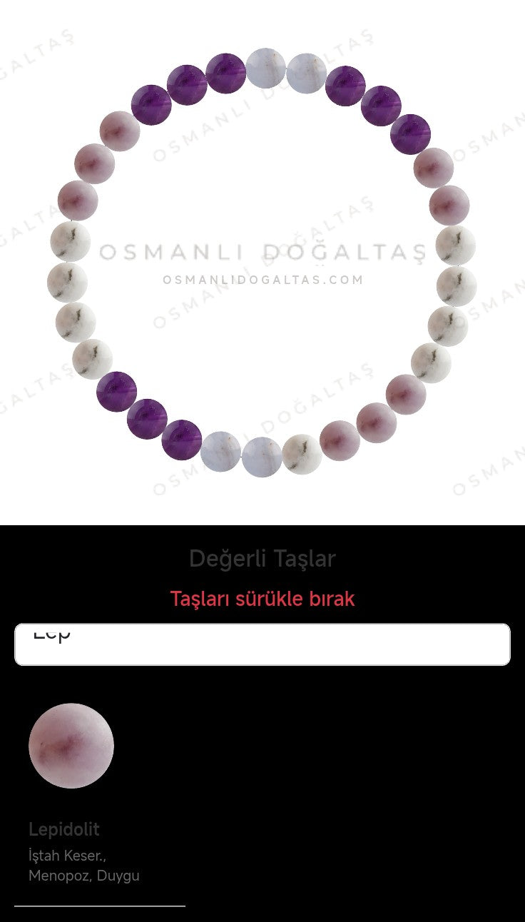 Özel Tasarım Elastik Misineli - 30 Taş - Özel Tasarım Görseli