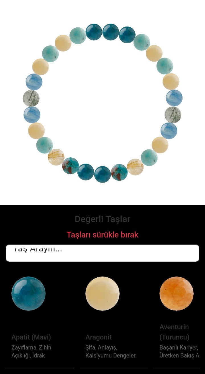 Özel Tasarım Elastik Misineli - 27 Taş