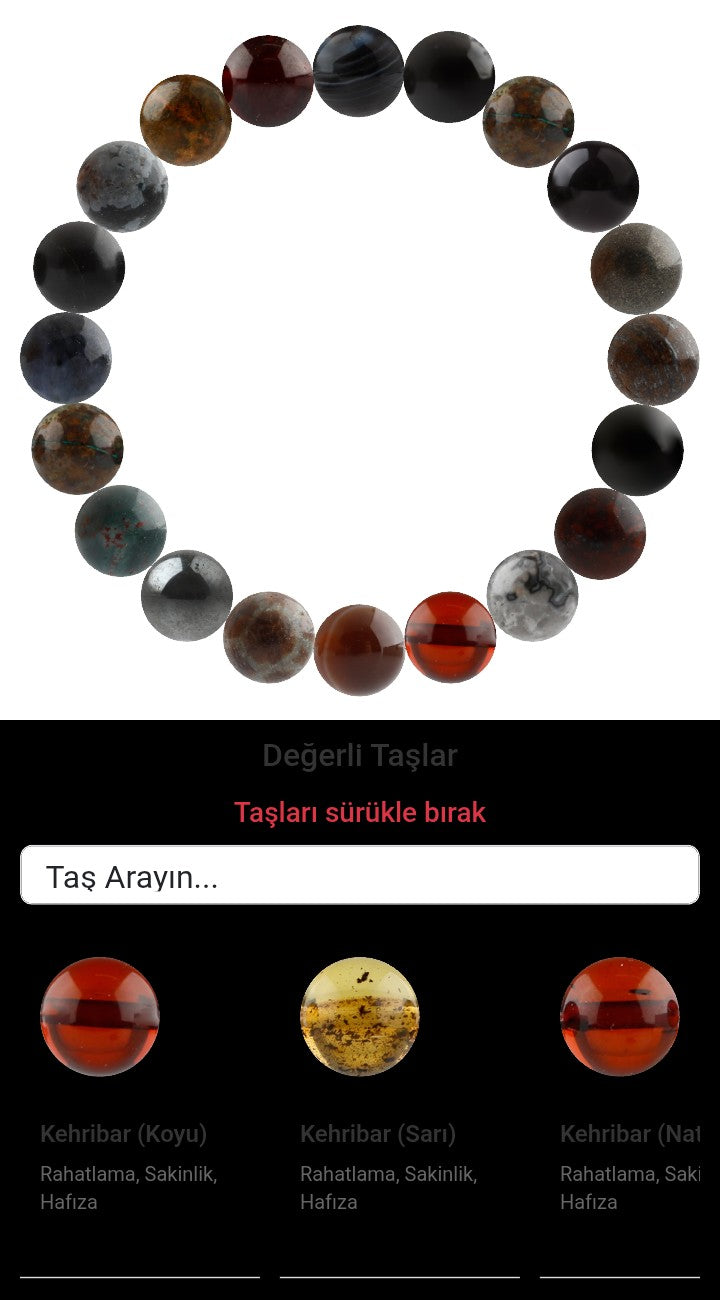 Özel Tasarım Elastik Misineli - 20 Taş - Özel Tasarım Görseli