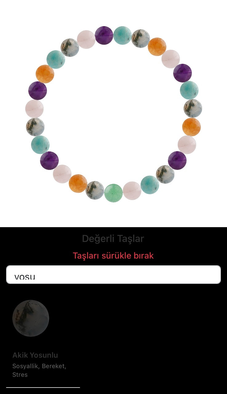 Özel Tasarım Elastik Misineli - 27 Taş