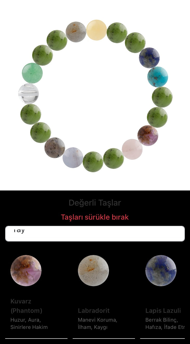 Özel Tasarım Elastik Misineli - 20 Taş - Özel Tasarım Görseli