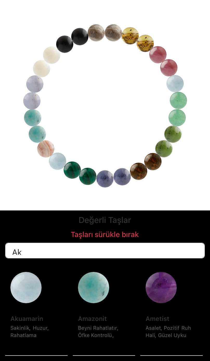Özel Tasarım Elastik Misineli - 27 Taş - Özel Tasarım Görseli