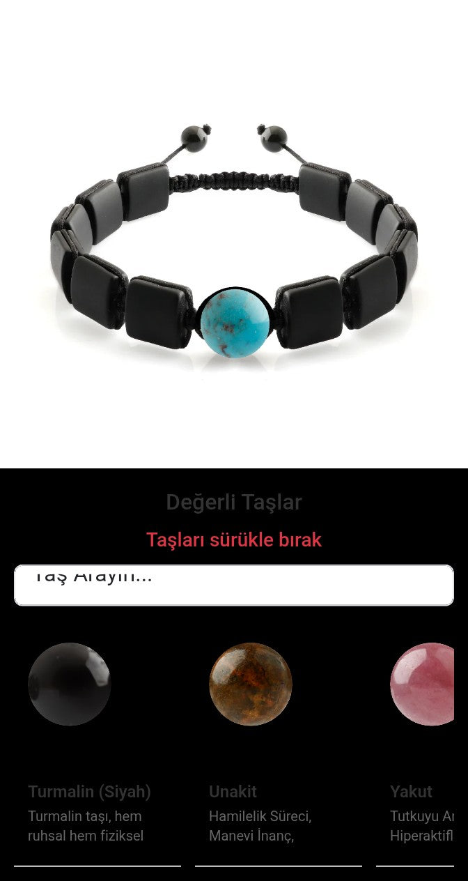 Özel Tasarım Kare Kesim Obsidyen - 1 Taş - Özel Tasarım Görseli