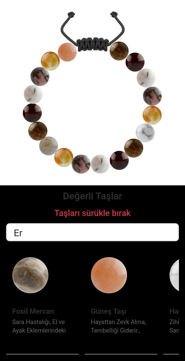 Özel Tasarım Merdiven Kapama Bileklik - 18 Taş - Özel Tasarım Görseli