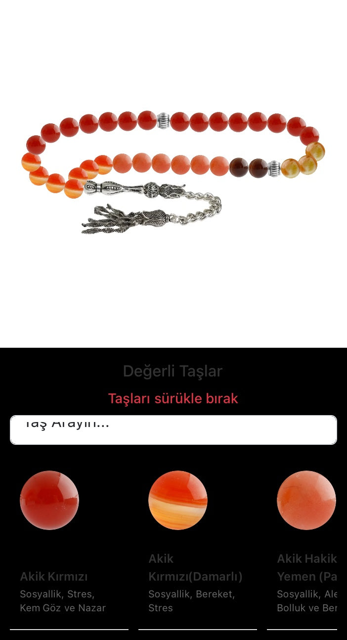 Özel Tasarım Tesbih - 33 Taş - Özel Tasarım Görseli