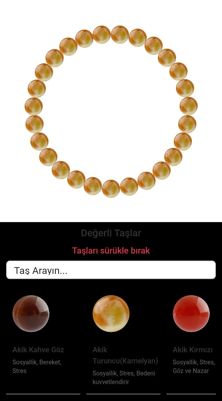 Özel Tasarım Elastik Misineli - 27 Taş - Özel Tasarım Görseli