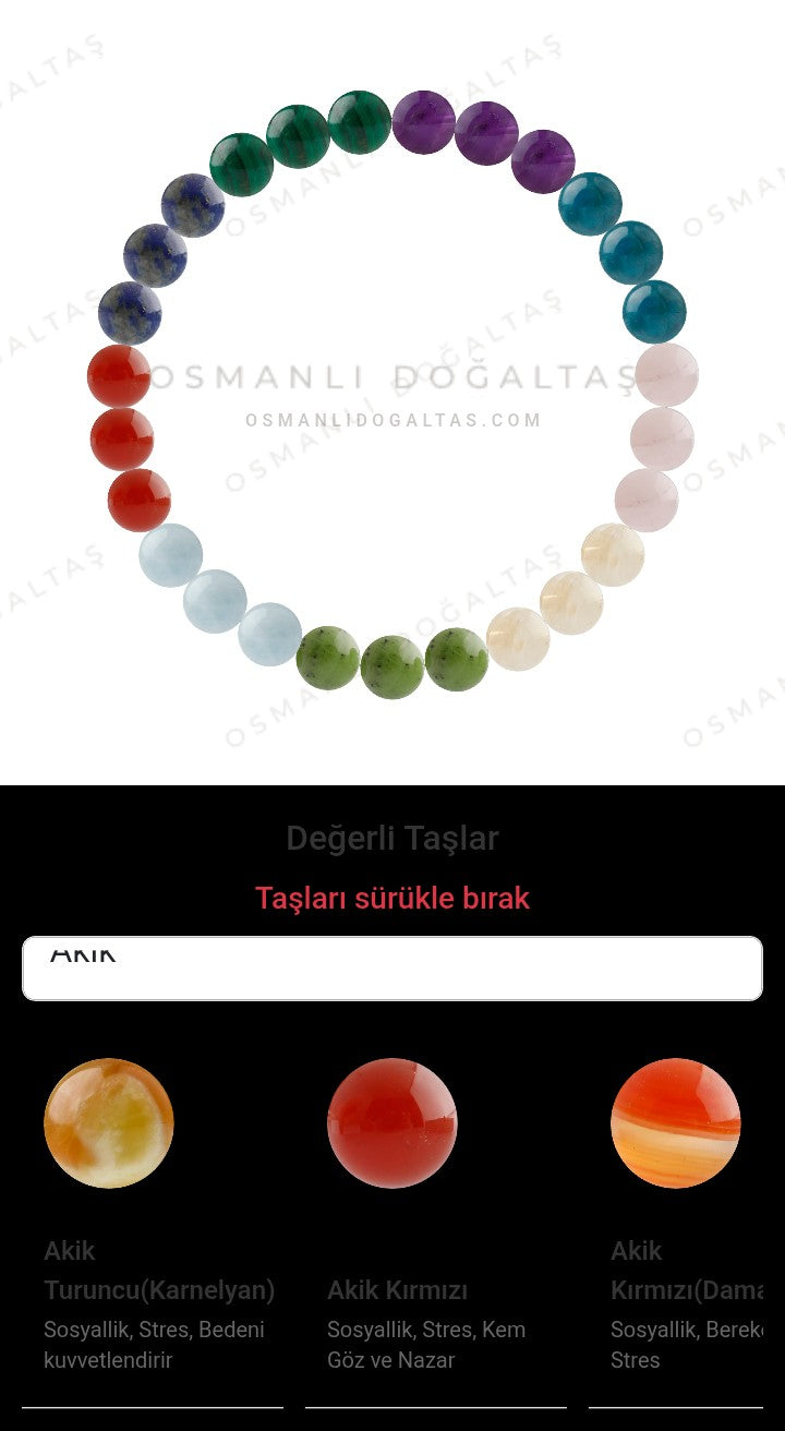 Özel Tasarım Elastik Misineli - 27 Taş - Özel Tasarım Görseli