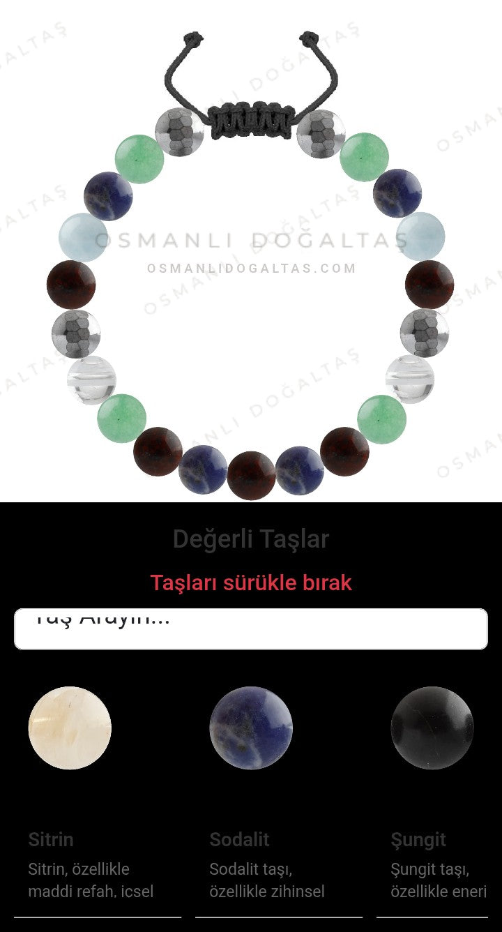 Özel Tasarım Merdiven Kapama Bileklik - 21 Taş - Özel Tasarım Görseli