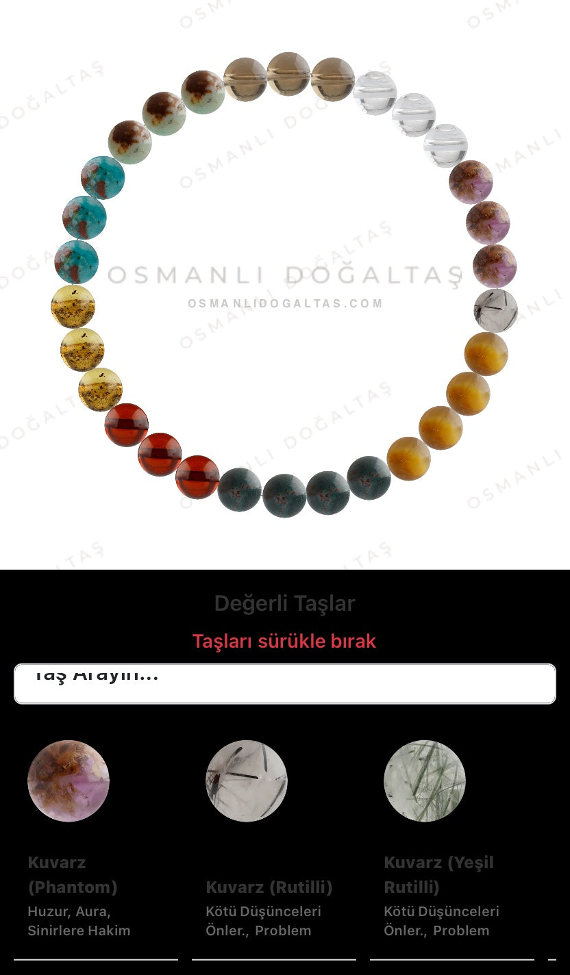 Özel Tasarım Elastik Misineli - 30 Taş - Özel Tasarım Görseli