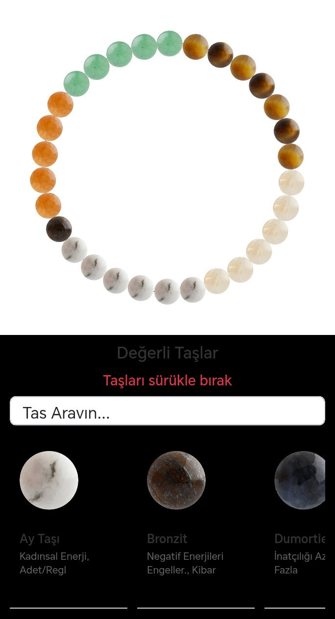 Özel Tasarım Elastik Misineli - 30 Taş - Özel Tasarım Görseli