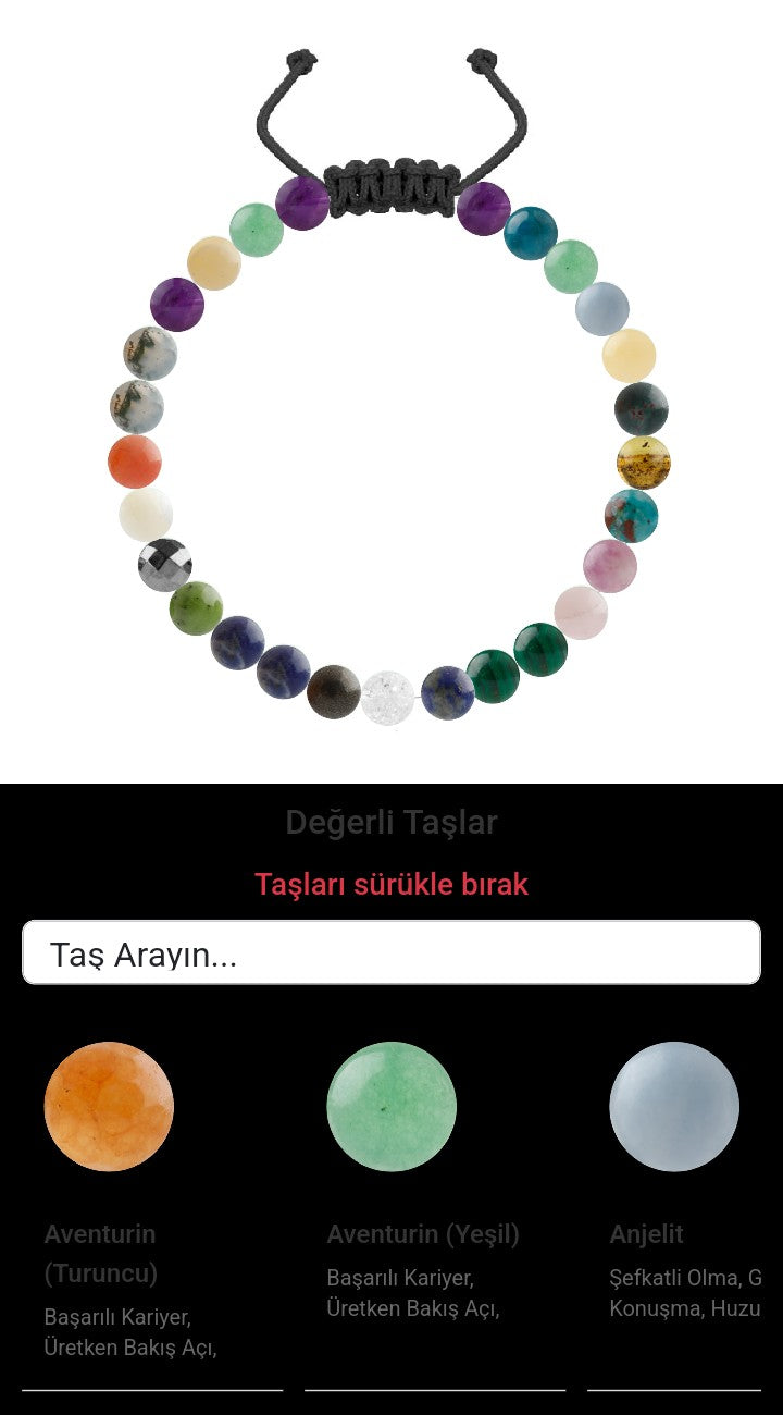 Özel Tasarım Merdiven Kapama Bileklik - 27 Taş - Özel Tasarım Görseli