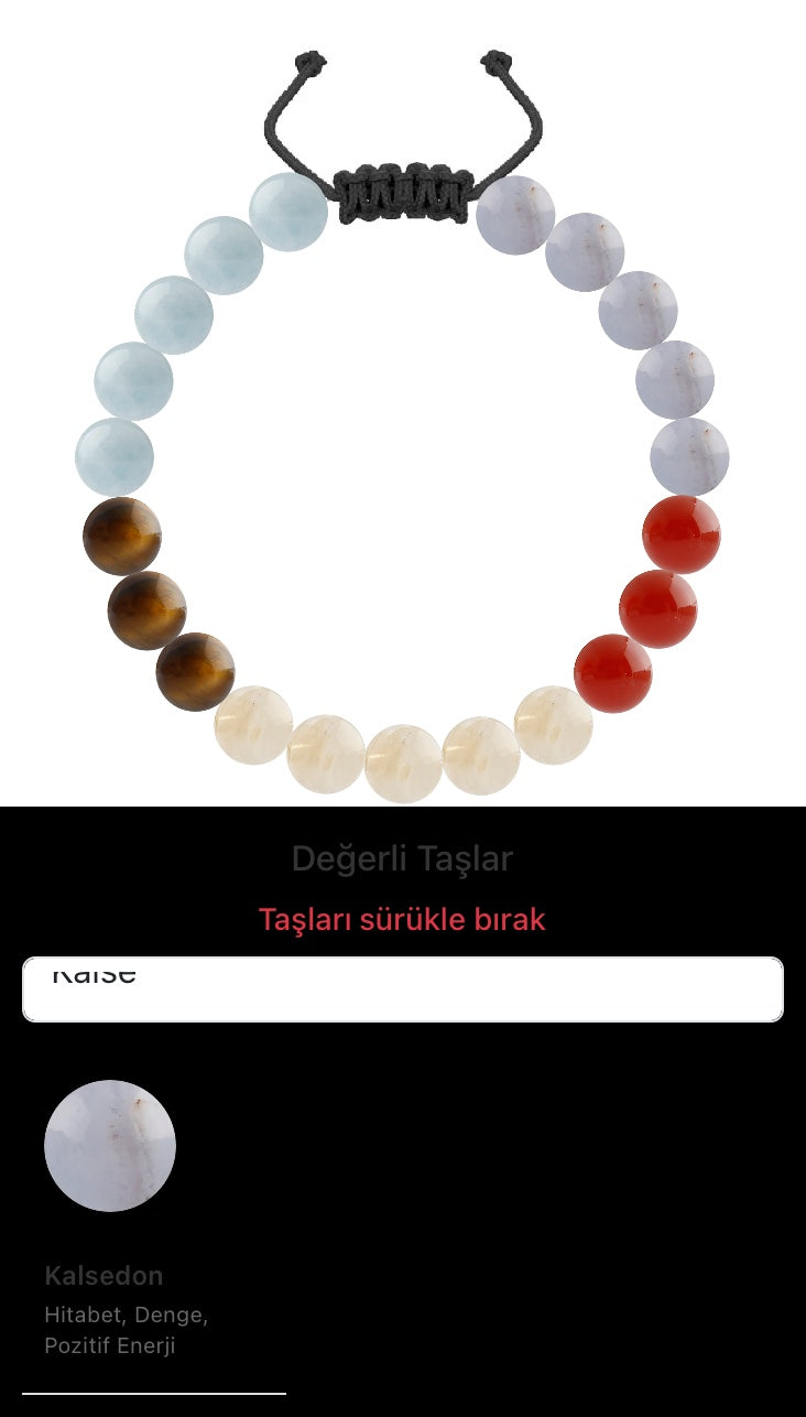 Özel Tasarım Merdiven Kapama Bileklik - 21 Taş - Özel Tasarım Görseli