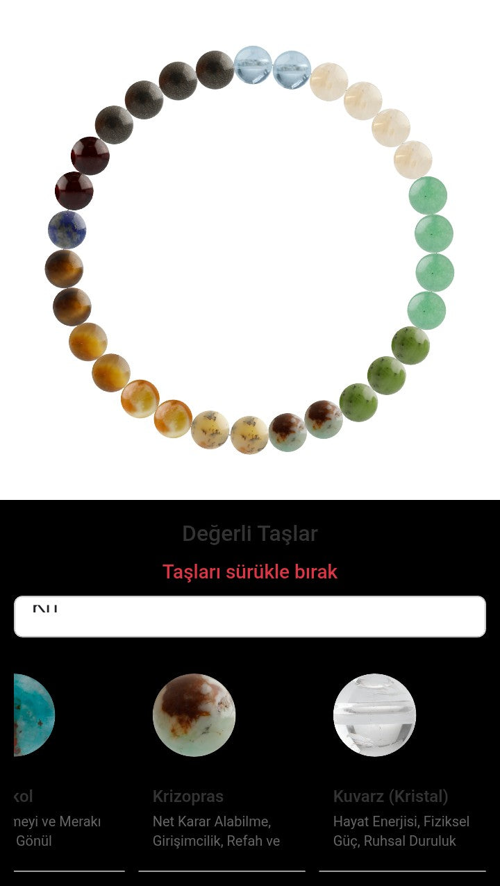 Özel Tasarım Elastik Misineli - 30 Taş - Özel Tasarım Görseli