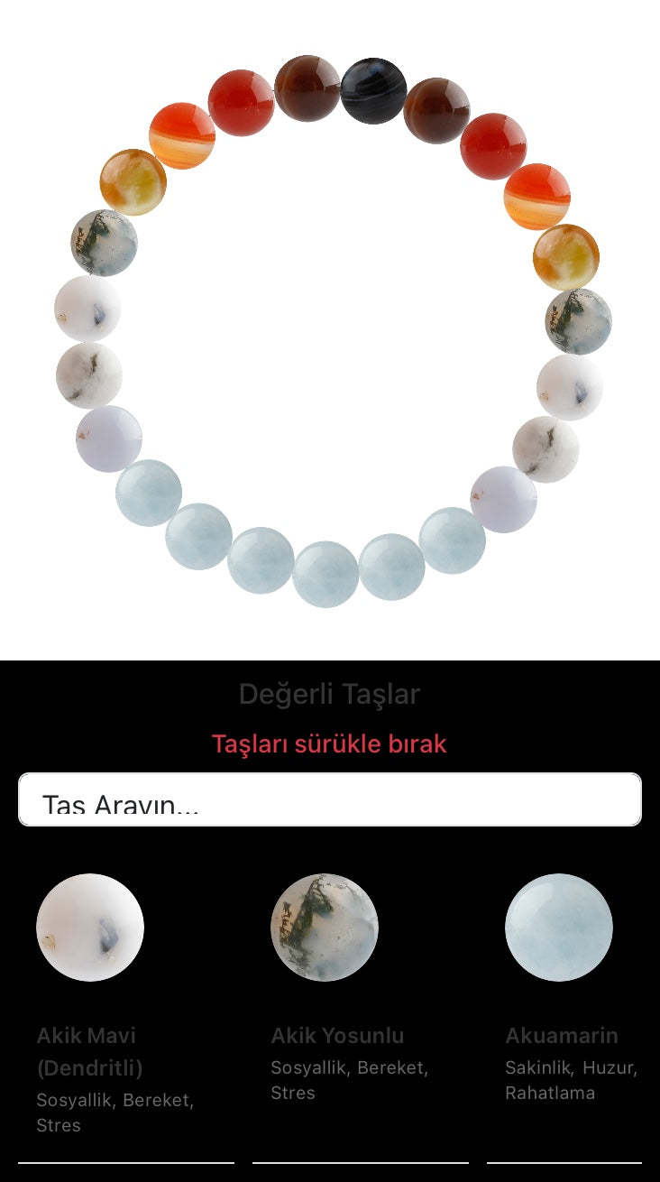 Özel Tasarım Elastik Misineli - 23 Taş - Özel Tasarım Görseli