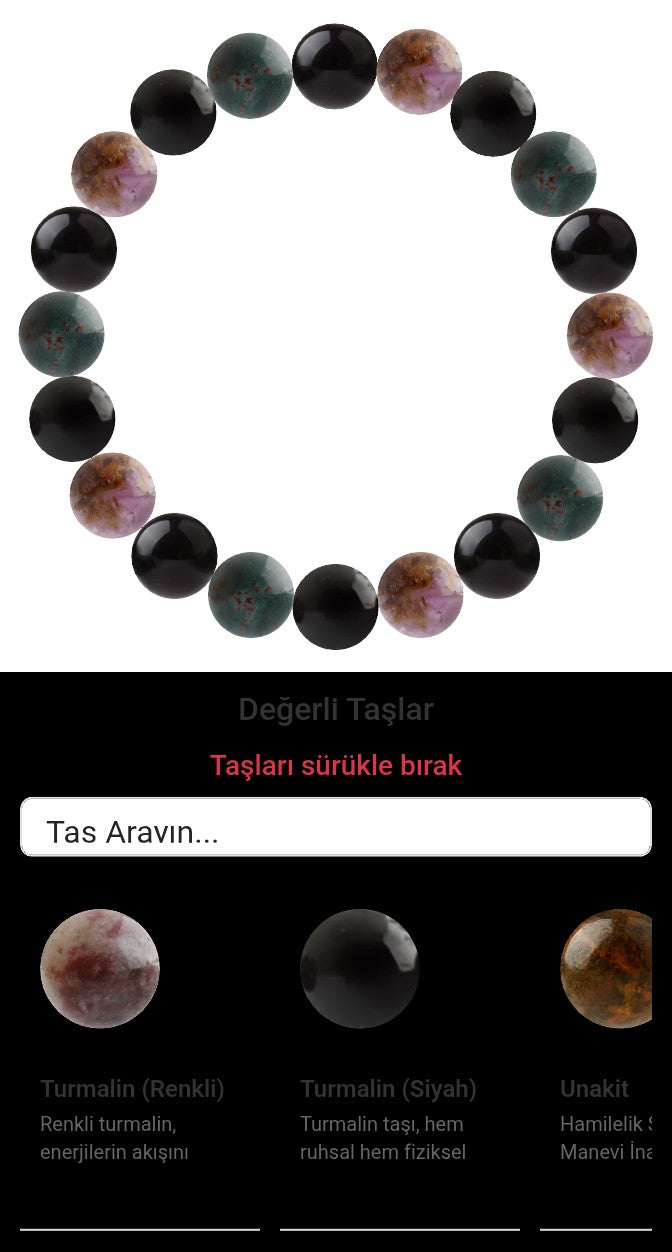 Özel Tasarım Elastik Misineli - 20 Taş - Özel Tasarım Görseli