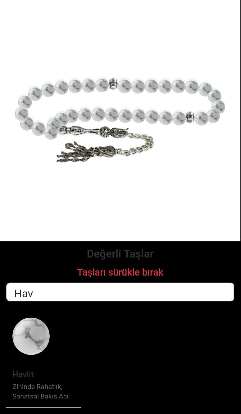 Özel Tasarım Tesbih - 33 Taş - Özel Tasarım Görseli