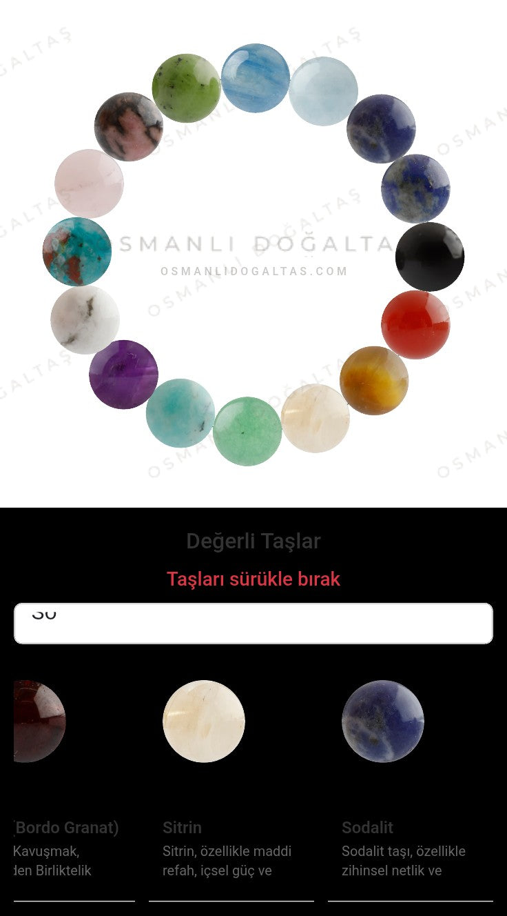 Özel Tasarım Elastik Misineli - 16 Taş - Özel Tasarım Görseli