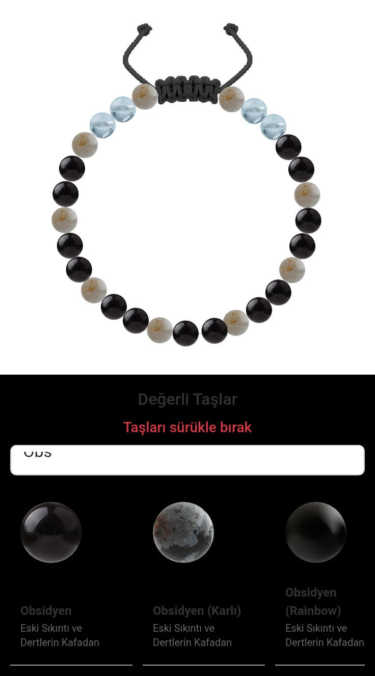 Özel Tasarım Merdiven Kapama Bileklik - 27 Taş - Özel Tasarım Görseli