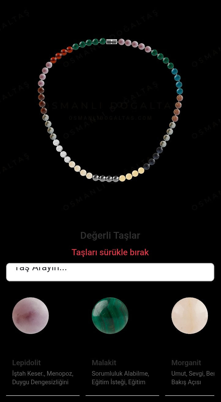 Özel Tasarım Kolye - 62 Taş - Özel Tasarım Görseli