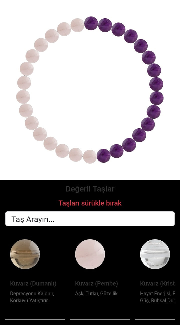 Özel Tasarım Elastik Misineli - 30 Taş - Özel Tasarım Görseli