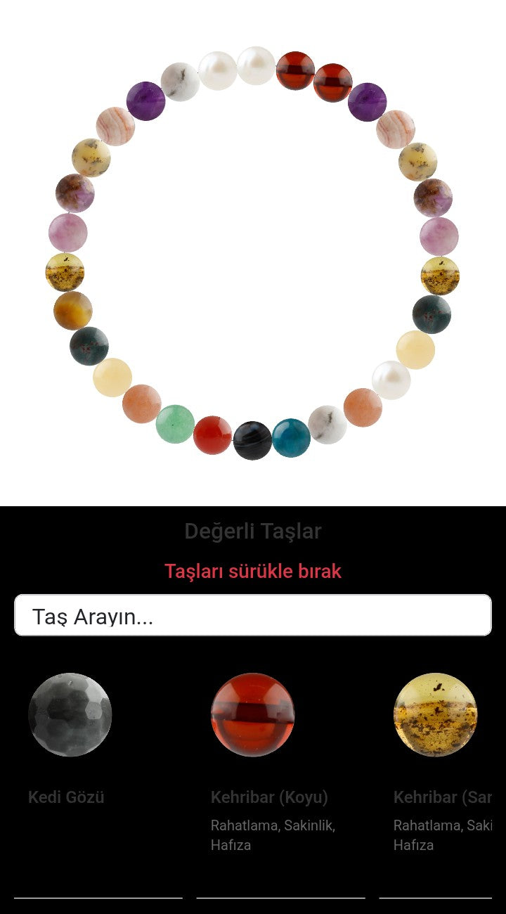 Özel Tasarım Elastik Misineli - 30 Taş - Özel Tasarım Görseli