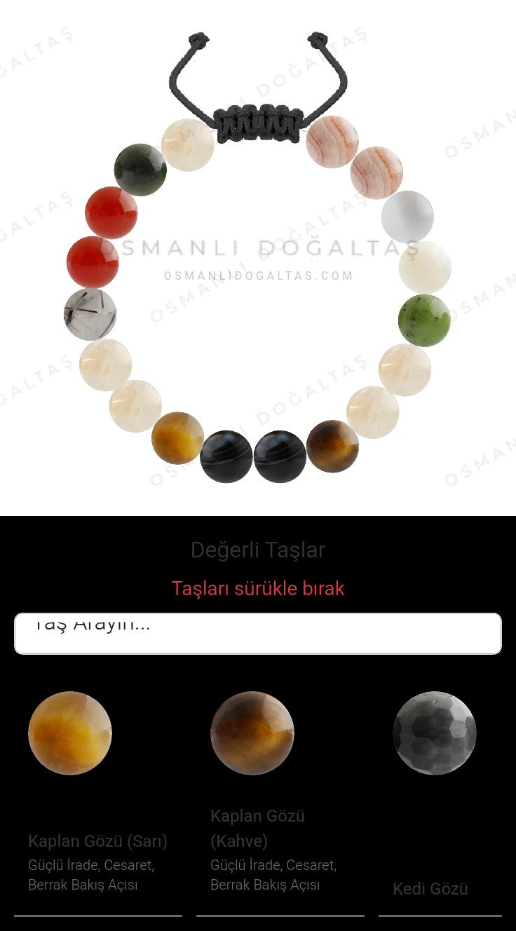 Özel Tasarım Merdiven Kapama Bileklik - 18 Taş - Özel Tasarım Görseli