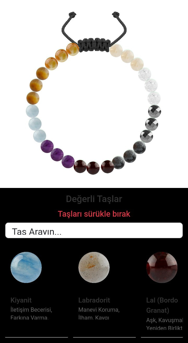 Özel Tasarım Merdiven Kapama Bileklik - 27 Taş - Özel Tasarım Görseli