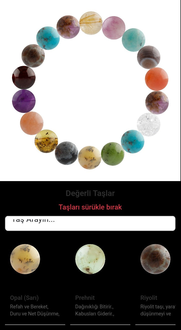 Özel Tasarım Elastik Misineli - 18 Taş - Özel Tasarım Görseli