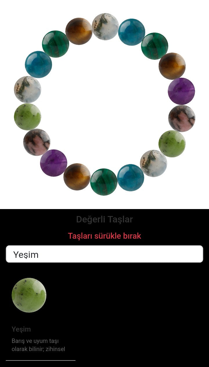 Özel Tasarım Elastik Misineli - 18 Taş - Özel Tasarım Görseli