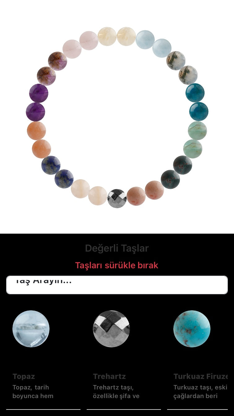 Özel Tasarım Elastik Misineli - 27 Taş - Özel Tasarım Görseli