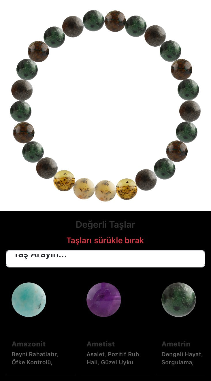 Özel Tasarım Elastik Misineli - 25 Taş