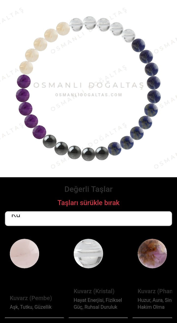 Özel Tasarım Elastik Misineli - 30 Taş - Özel Tasarım Görseli