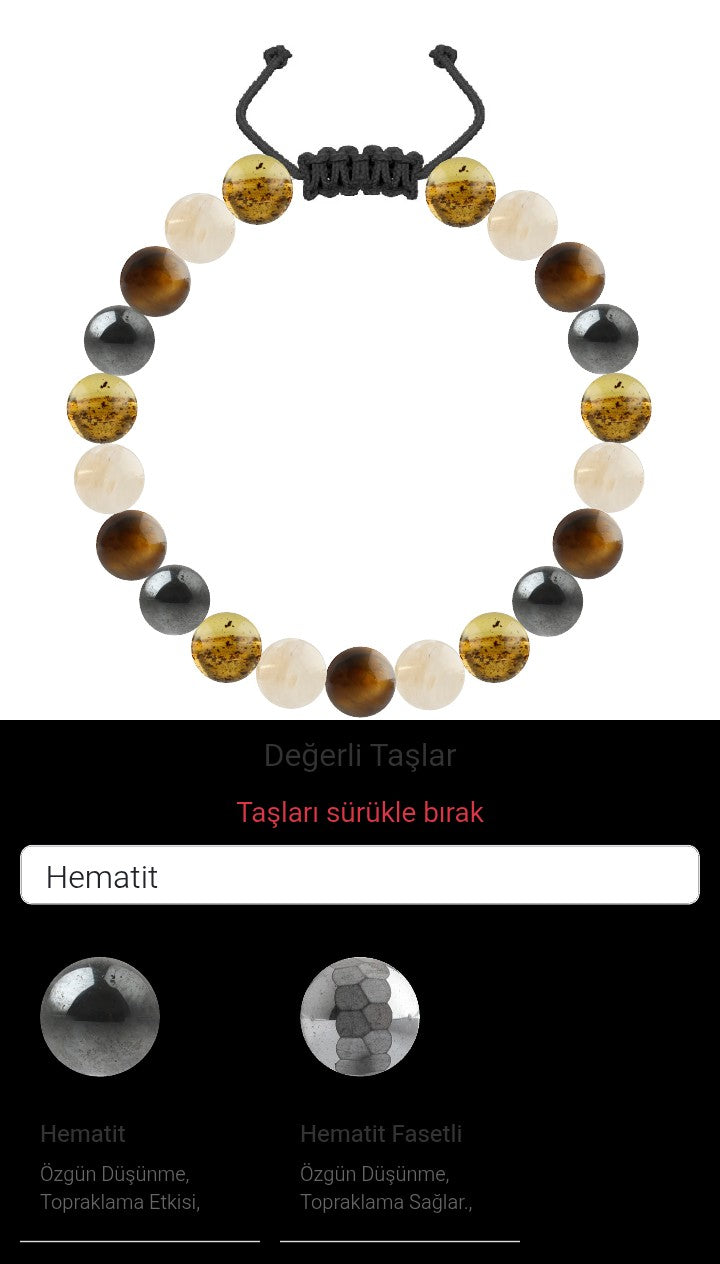 Özel Tasarım Merdiven Kapama Bileklik - 21 Taş - Özel Tasarım Görseli