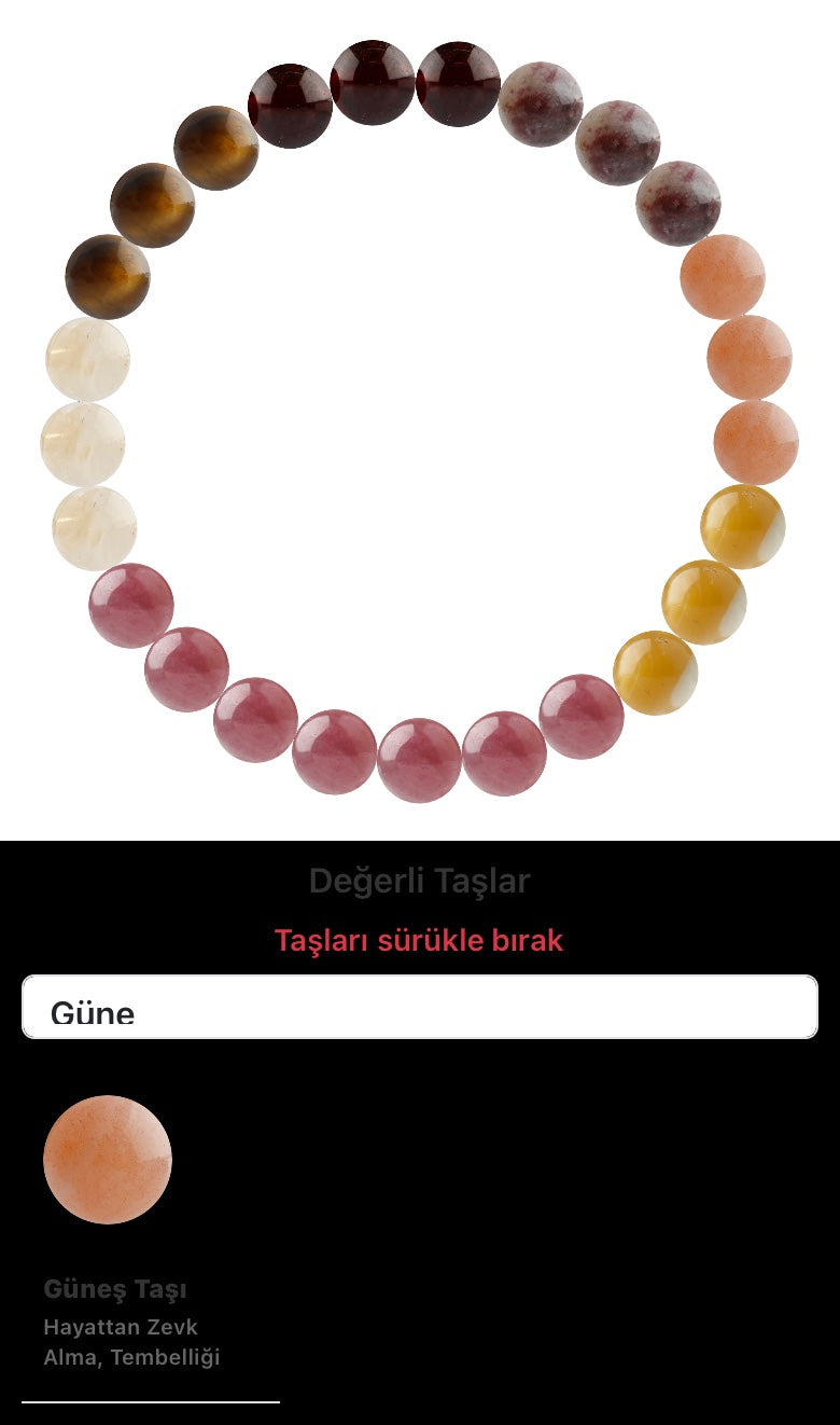 Özel Tasarım Elastik Misineli - 25 Taş - Özel Tasarım Görseli