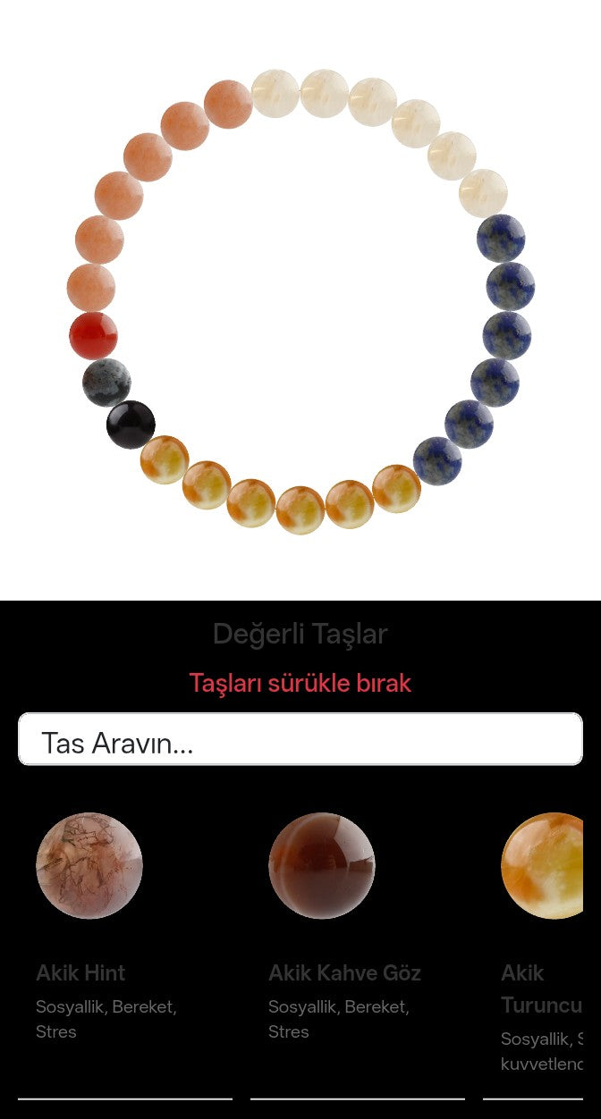 Özel Tasarım Elastik Misineli - 27 Taş - Özel Tasarım Görseli