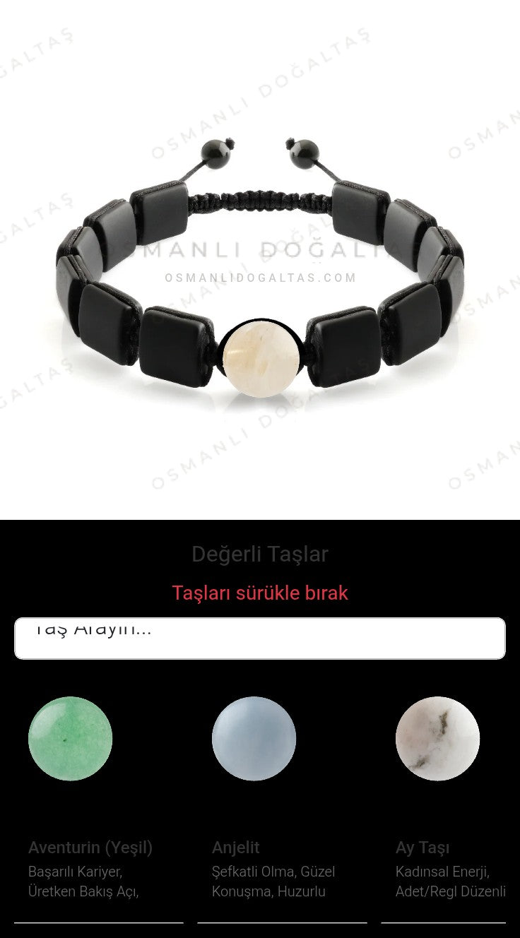 Özel Tasarım Kare Kesim Obsidyen - 1 Taş - Özel Tasarım Görseli