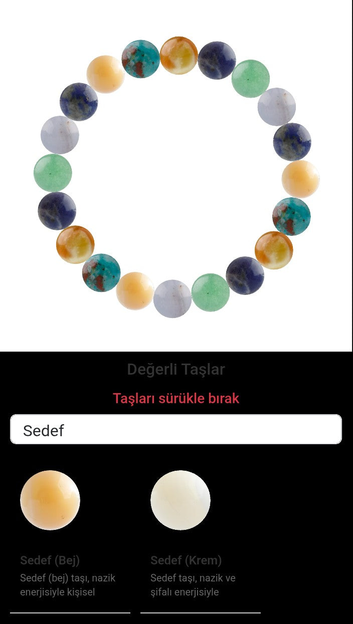Özel Tasarım Elastik Misineli - 20 Taş - Özel Tasarım Görseli