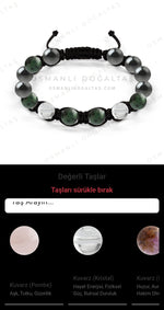 Özel Tasarım Makrome Bileklik - 14 Taş - Özel Tasarım Görseli