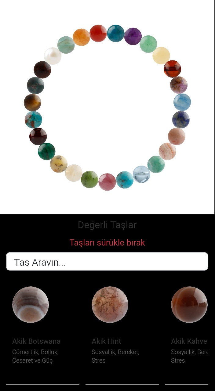 Özel Tasarım Elastik Misineli - 27 Taş - Özel Tasarım Görseli