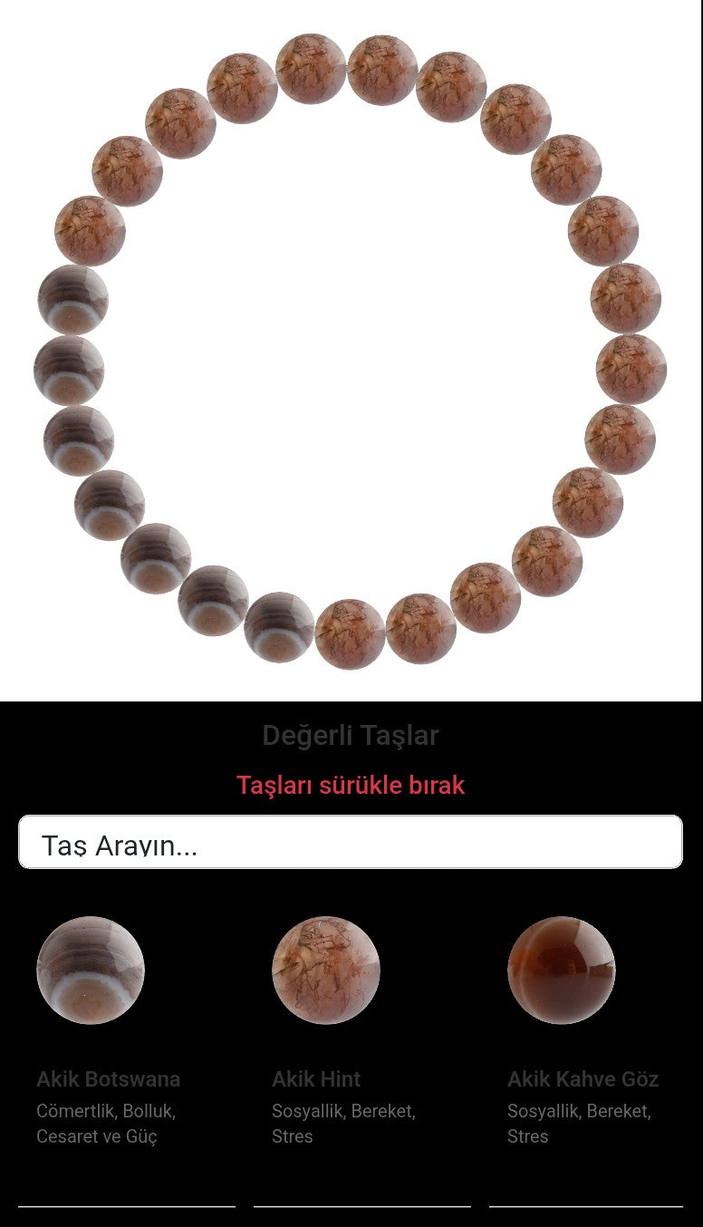 Özel Tasarım Elastik Misineli - 25 Taş - Özel Tasarım Görseli