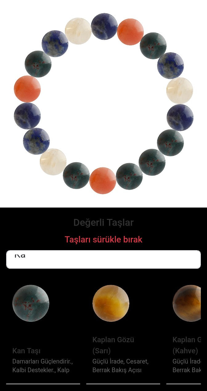 Özel Tasarım Elastik Misineli - 18 Taş - Özel Tasarım Görseli