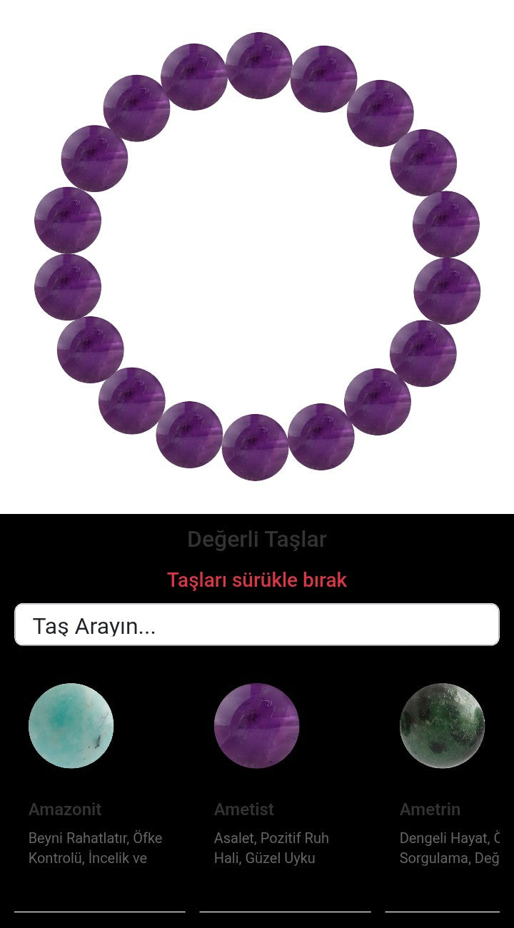 Özel Tasarım Elastik Misineli - 18 Taş - Özel Tasarım Görseli